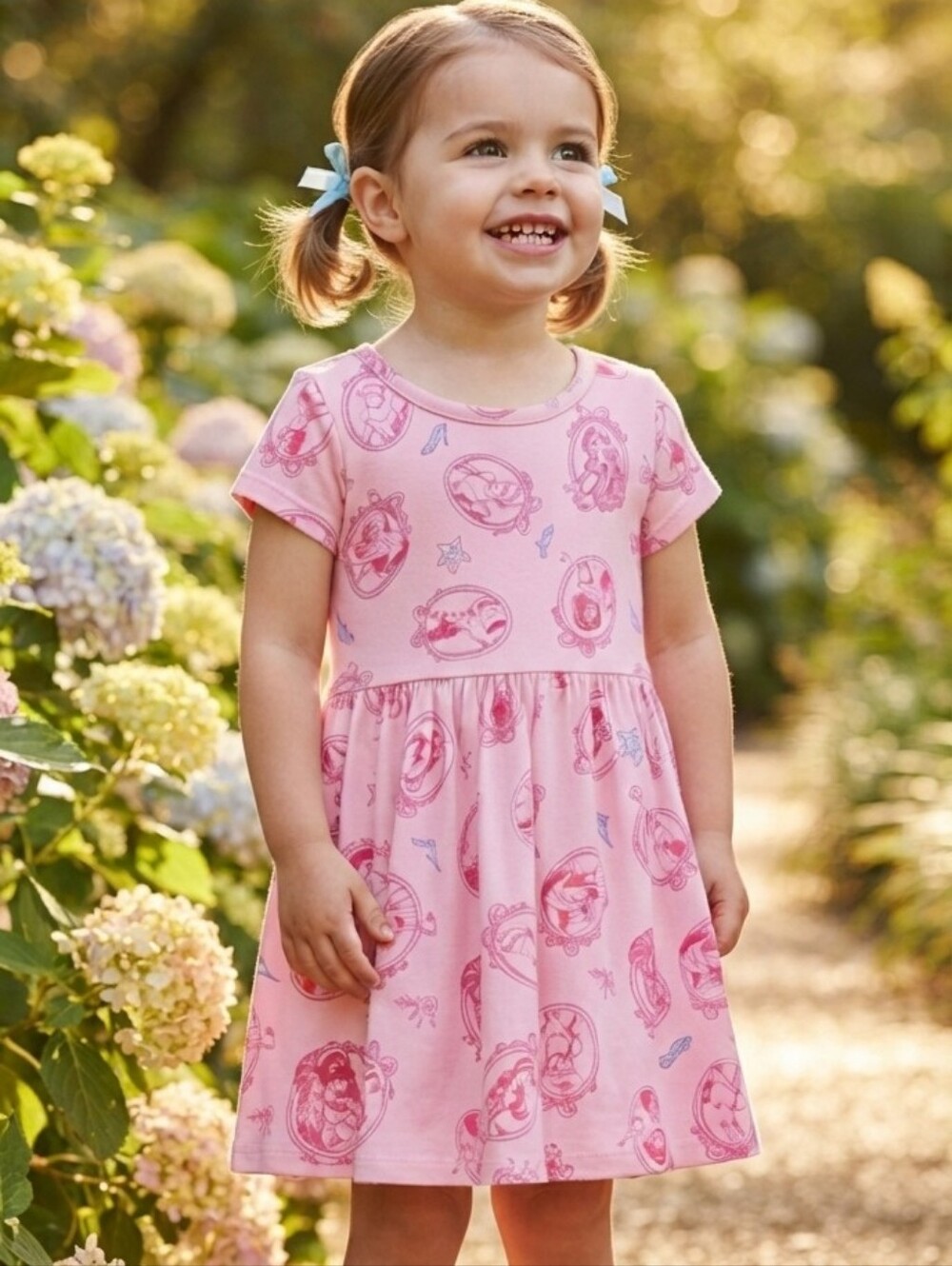 Disney Princess Toddler Girl Allover Print Dress